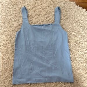 Amazon Blue Fitted Sleeveless Tank Top